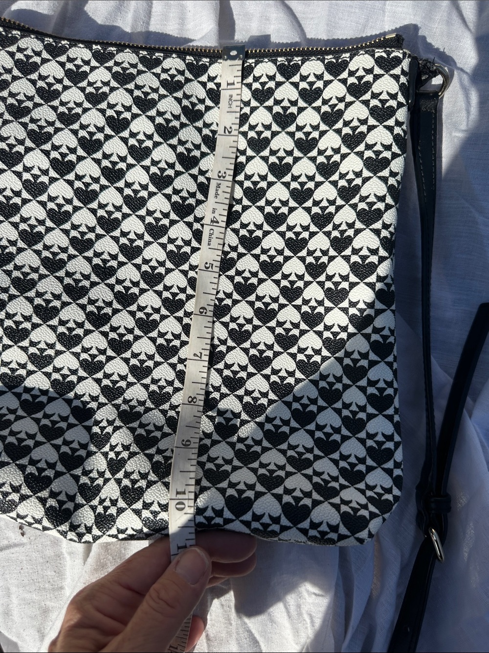 kate spade Black & White Geometric Stripe Crossbody Bag - Picture 6 of 10